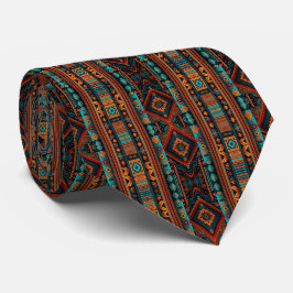 Native American Pattern Boho Cultuur Abstracte Kun Stropdas