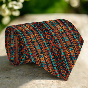 Native American Pattern Boho Cultuur Abstracte Kun Stropdas