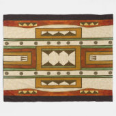 Native American Pattern: Cheyenne Design 1860's Fleece Deken (Voorkant (Horizontaal))