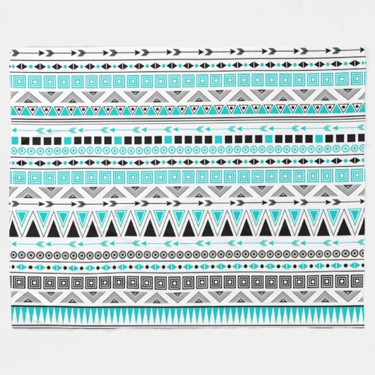 Native American Pattern Fleece Deken (Voorkant (Horizontaal))