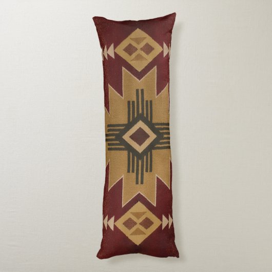 Native American Pattern Lichaamskussen (Achterkant (Verticaal))