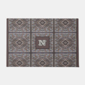 Native American Pattern Monogram Deurmat (Voorkant)