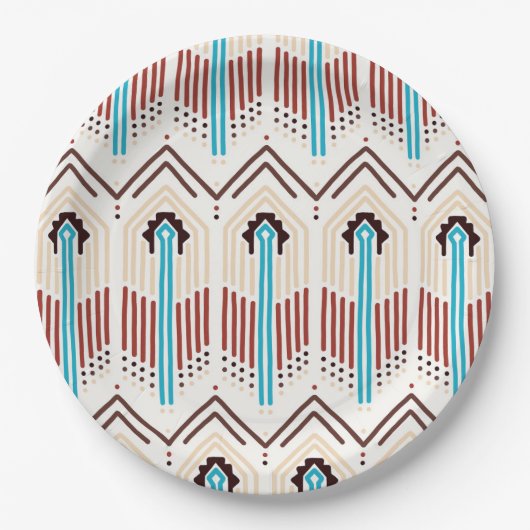 Native American Pattern Papieren Bordje (Voorkant)