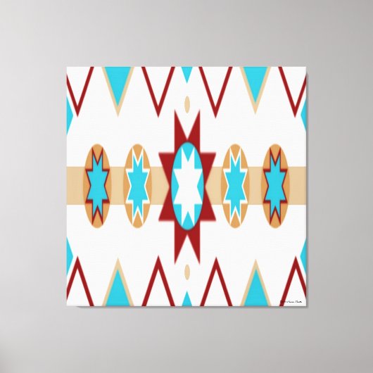 Native American Pattern Stretched Canvas Print (Voorkant)