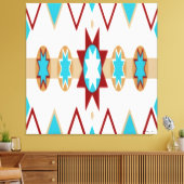 Native American Pattern Stretched Canvas Print (Insitu (Woonkamer))