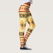 Native American Pattern: Sunny Earth tones Leggings (Rechts)