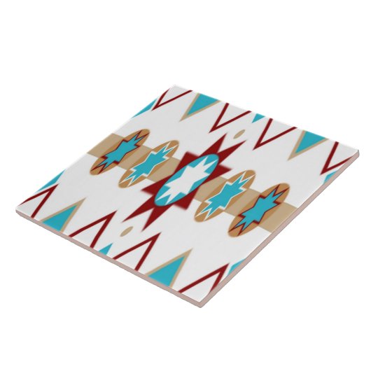 Native American Pattern Tile Tegeltje (Zijkant)