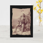 Native American Ponka Big Chief Kaart (Gele Bloem)