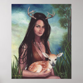 Native American Poster Native American Art Deer
