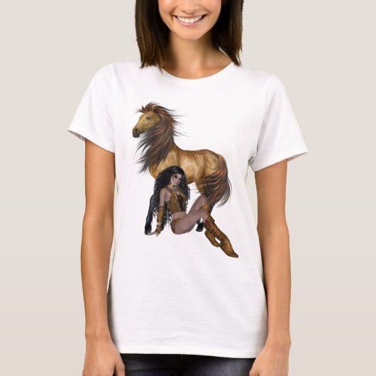 Native American Princess and Horse Shirt (Voorkant)