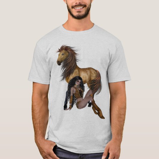 Native American Princess and Horse Shirt (Voorkant)