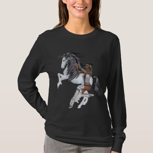 Native American Princess en Stallion Shirt (Voorkant)