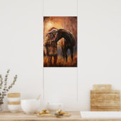 Native American Print, waarde Poster papier (mat) (Keuken)