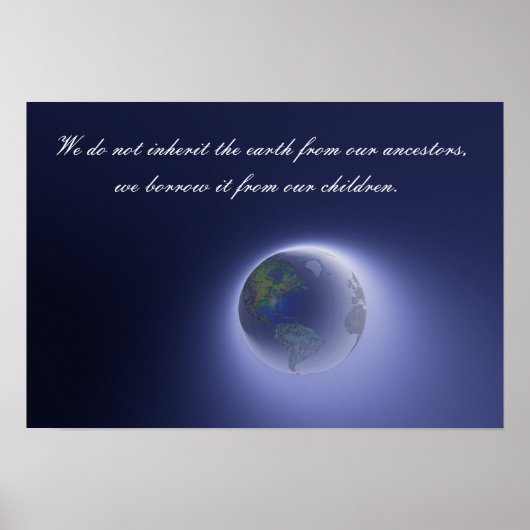 Native American Proverb Poster (Voorkant)