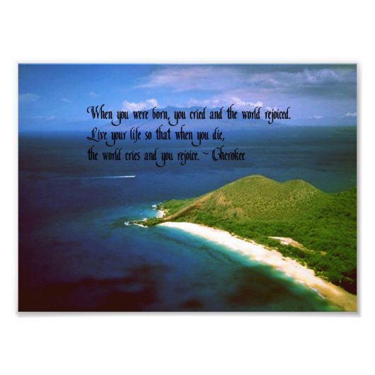 Native American Quotes Foto Afdruk (Voorkant)