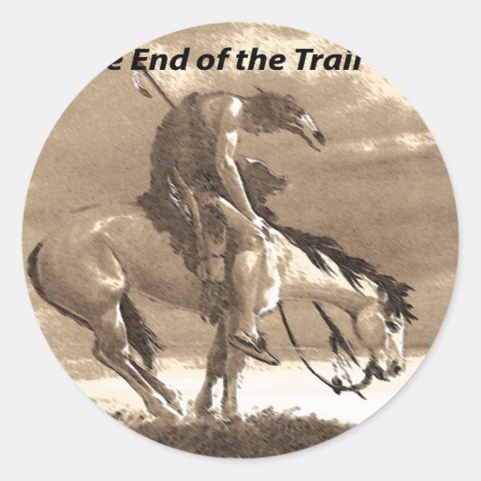 Native American Quotes Ronde Sticker (Voorkant)