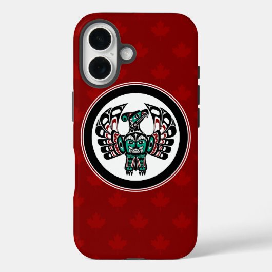 Native American Red Black Art Thunderbird Case-Mate iPhone Case (Achterkant)