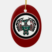 Native American Red Black Art Thunderbird Keramisch Ornament (Voorkant)