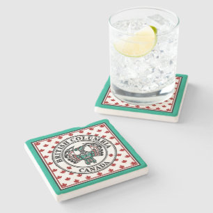 Native American Red Black Art Thunderbird Stenen Onderzetter