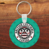 Native American Red Black Art Wide Skull Sleutelhanger (Voorkant)