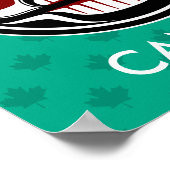 Native American Red Black Graphic Weeping Skull Poster (Hoek)