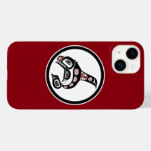 Native American Red Black Haida Art Killer walvis Case-Mate iPhone Case (Achterkant (horizontaal))