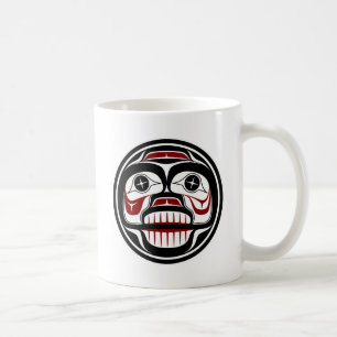 Native American Red Black Haida Art Otter Salmon Koffiemok