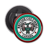 Native American Red Black Haida Art Thunderbird Button Flesopener (Voorkant)