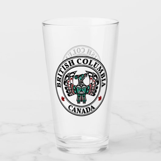 Native American Red Black Haida Art Thunderbird Glas (Voorkant)