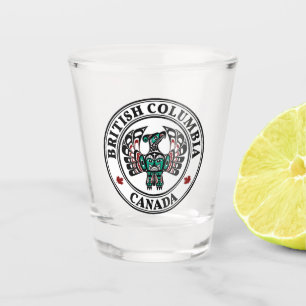 Native American Red Black Haida Art Thunderbird Shot Glas