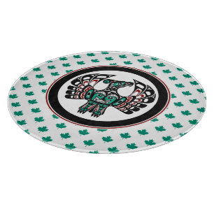 Native American Red Black Haida Art Thunderbird Snijplank