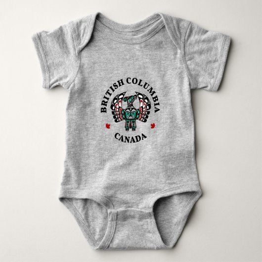 Native American Red Black Haida Thunderbird Romper (Voorkant)