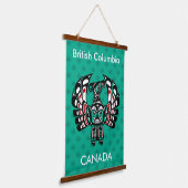 Native American Red Black Kaigani Thunderbird Hangend Wandkleed (Gebogen)