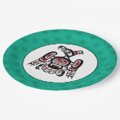 Native American Red Black Kaigani Thunderbird Papieren Bordje (Gekanteld)