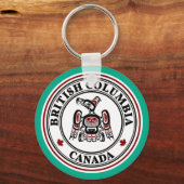 Native American Red Black Kaigani Thunderbird Sleutelhanger (Voorkant)