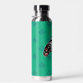 Native American Red Black White Haida Art Salmon Waterfles (Rechts)