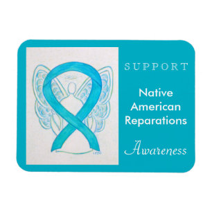 Native American Reparations Angel Ribbon Magnet Magneet