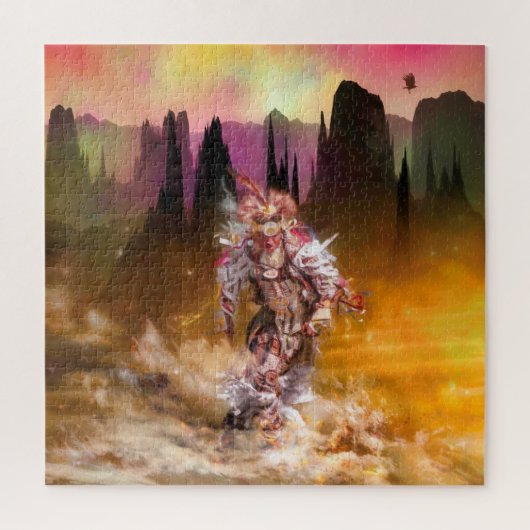 Native American ROLLING THUNDER 2 Jigzaag Puzzle Legpuzzel (Verticaal)