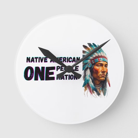 Native American Ronde Klok (Voorkant)