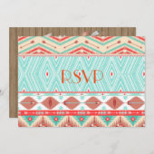 Native American RSVP Kaart (Voorkant / Achterkant)