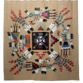 Native American Sand Idian Painting Douchegordijn (Voorkant)