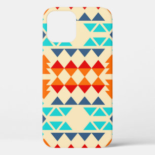 Native american seamless Patroon of rhombus and tr iPhone 12 Hoesje
