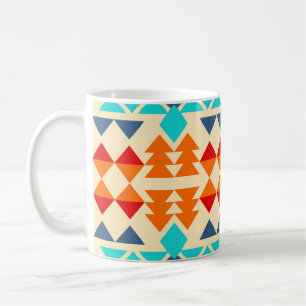Native american seamless Patroon of rhombus and tr Koffiemok