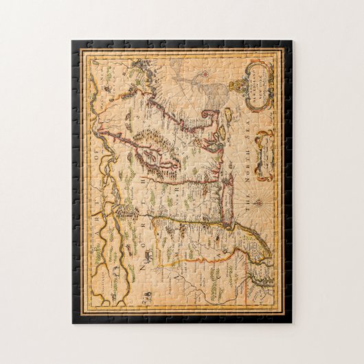 Native American Settlements 1600s New England Kaar Legpuzzel (Verticaal)