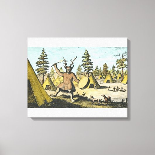 Native American Shaman Canvas Afdruk (Voorkant)
