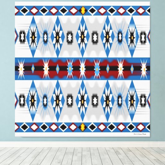 Native American Sioux Stretched Canvas Print (Insitu (Houten vloer))