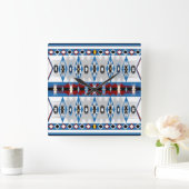 Native American Sioux Wall Clock Vierkante Klok (Huis)