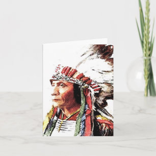 Native American Sitting Bull Note Kaart