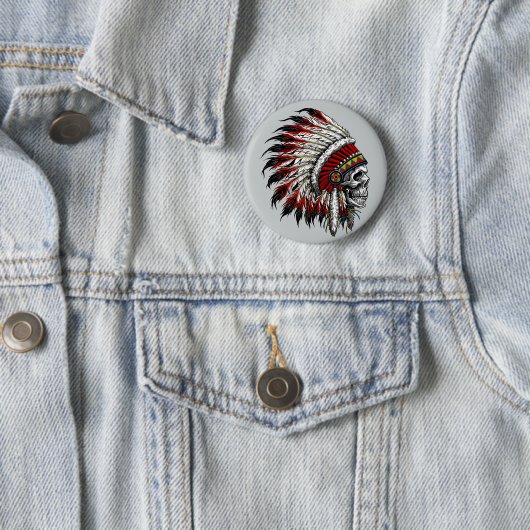 Native American Skull Button (In situ)