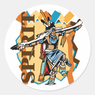 Native American Spirit Dance Ronde Sticker